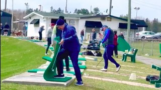 WATCH: Golfer gets sent flying by GUST OF WIND on driving range